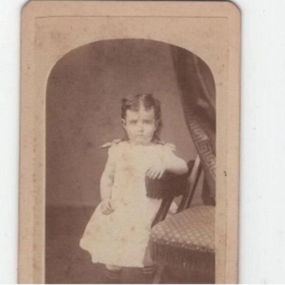 3 Victorian Cabinet Cards Children Black And White Photos Studio Name Room Decor - Picture 2 of 4